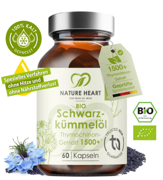 BIO Schwarzkümmelöl 1500+ Thymochinongehalt   - oder im Spar Bundle